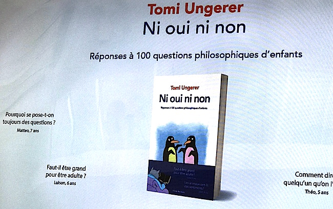Le recueil des réponses aux enfants de Tomi Ungerer pour 